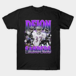 Deion Sanders Battimore Retro Bootleg T-Shirt